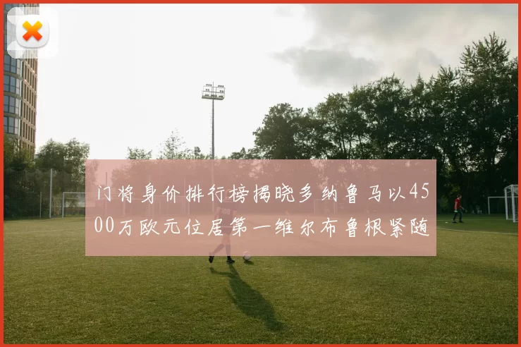 门将身价排行榜揭晓多纳鲁马以4500万欧元位居第一维尔布鲁根紧随其后